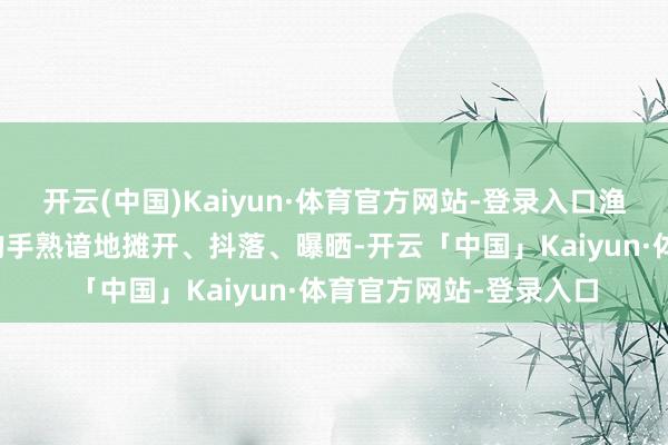 开云(中国)Kaiyun·体育官方网站-登录入口渔网被一对双布满老茧的手熟谙地摊开、抖落、曝晒-开云「中国」Kaiyun·体育官方网站-登录入口