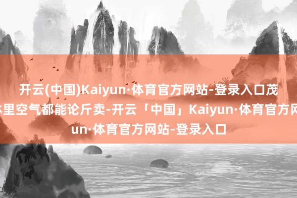 开云(中国)Kaiyun·体育官方网站-登录入口茂兰的原始丛林里空气都能论斤卖-开云「中国」Kaiyun·体育官方网站-登录入口