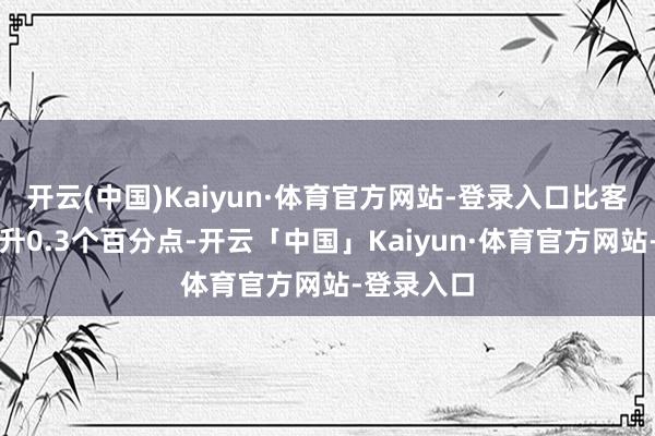 开云(中国)Kaiyun·体育官方网站-登录入口比客岁全年擢升0.3个百分点-开云「中国」Kaiyun·体育官方网站-登录入口