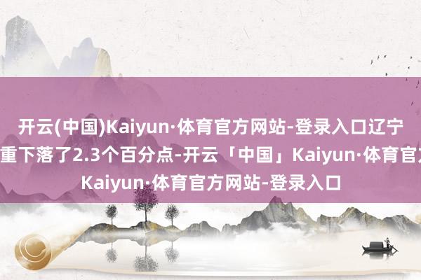 开云(中国)Kaiyun·体育官方网站-登录入口辽宁GDP占寰宇的比重下落了2.3个百分点-开云「中国」Kaiyun·体育官方网站-登录入口